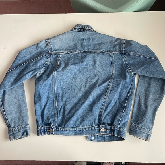 SMALL | VINTAGE KANGOL | Boxy realxed fit denim jacket, hip length - Picture 4 of 7